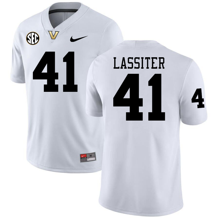 Jamezell Lassiter Jersey, Vanderbilt Commodores #41 Jamezell Lassiter Football Jersey, Uniforms-Whit